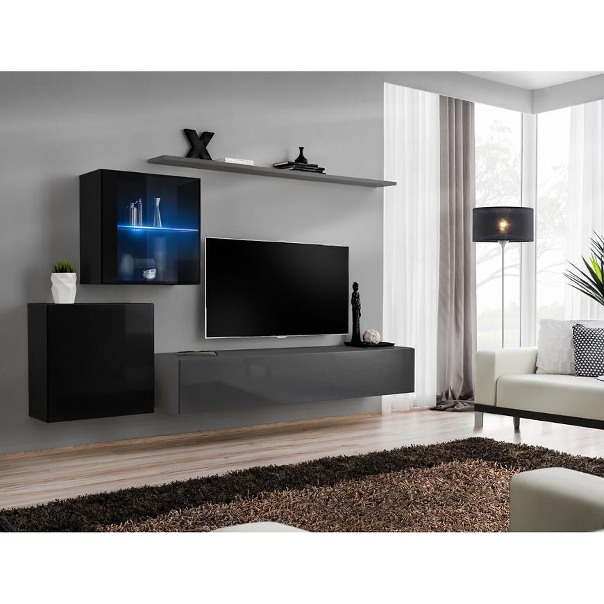 Nappali bútor Switch XV +LED fekete / grafit Szekrénysorok online bútor rendelés Székesfehérvár bútorboltok