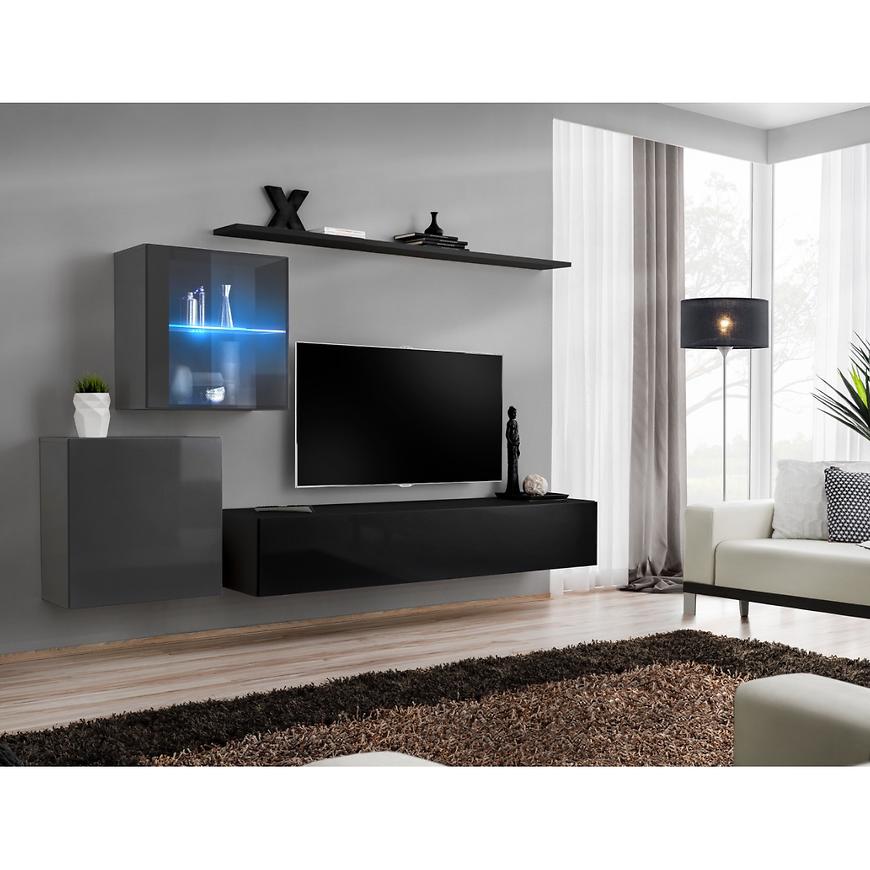 Nappali bútor Switch XV +LED grafit / fekete Szekrénysorok online bútor rendelés Székesfehérvár bútorboltok