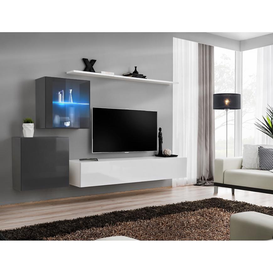 Nappali bútor Switch XV +LED grafit/fehér Szekrénysorok online bútor rendelés Székesfehérvár bútorboltok