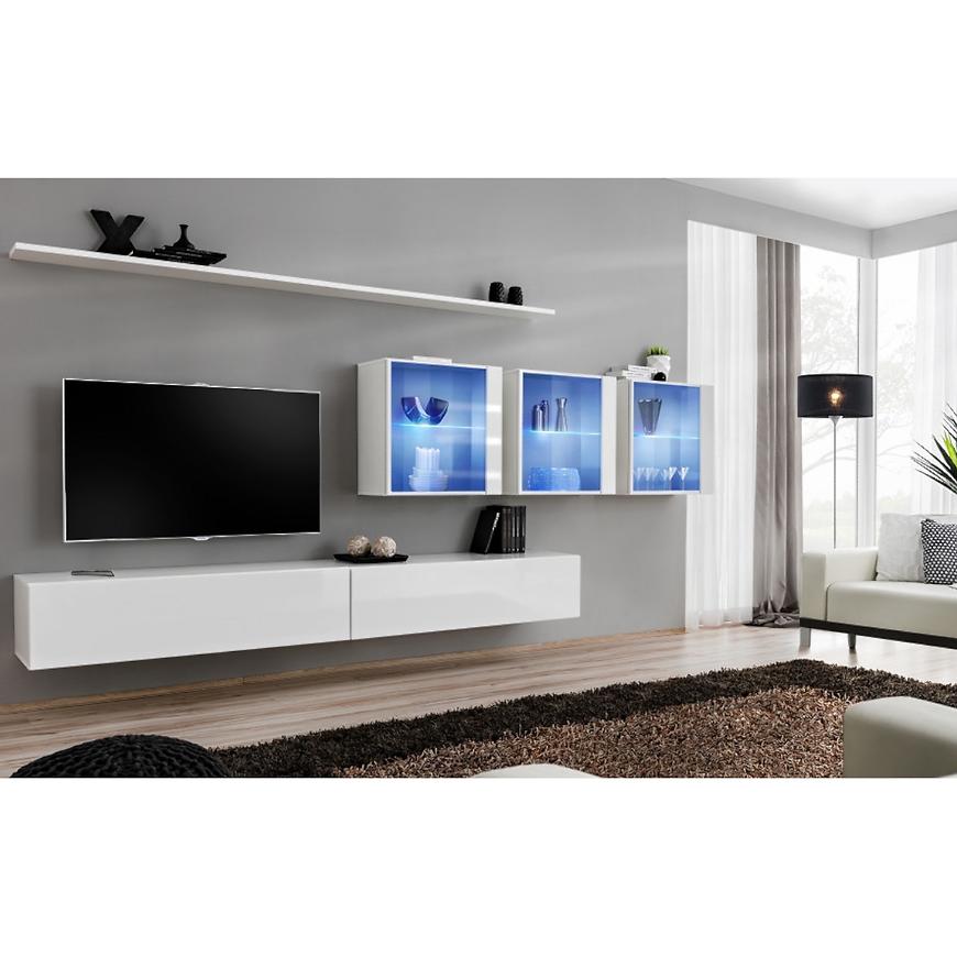 Nappali bútor Switch XVII üveg +LED fehér Szekrénysorok online bútor rendelés Székesfehérvár bútorboltok