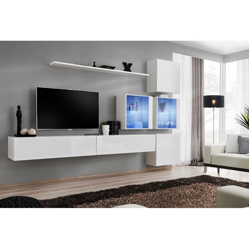 Nappali bútor Switch XVIII üveg +LED  fehér Szekrénysorok online bútor rendelés Székesfehérvár bútorboltok