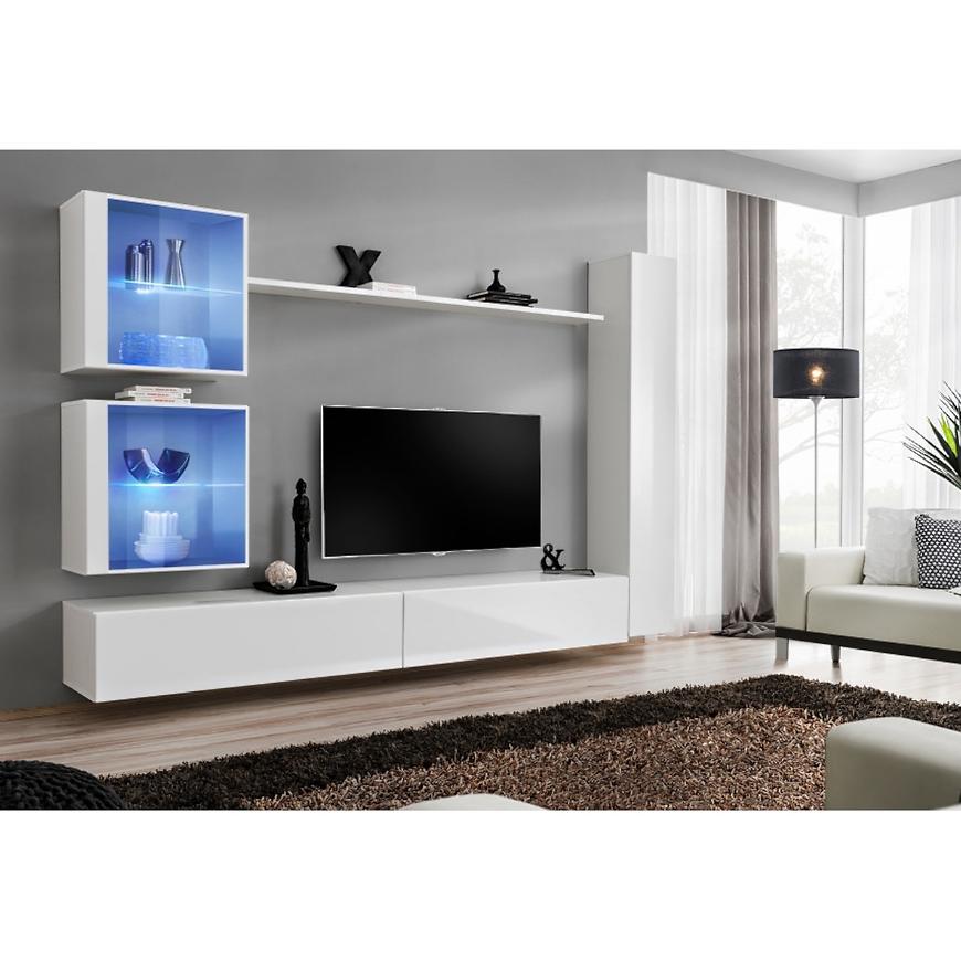 Nappali bútor Switch XVIII üveg +LED  fehér Szekrénysorok online bútor rendelés Székesfehérvár bútorboltok