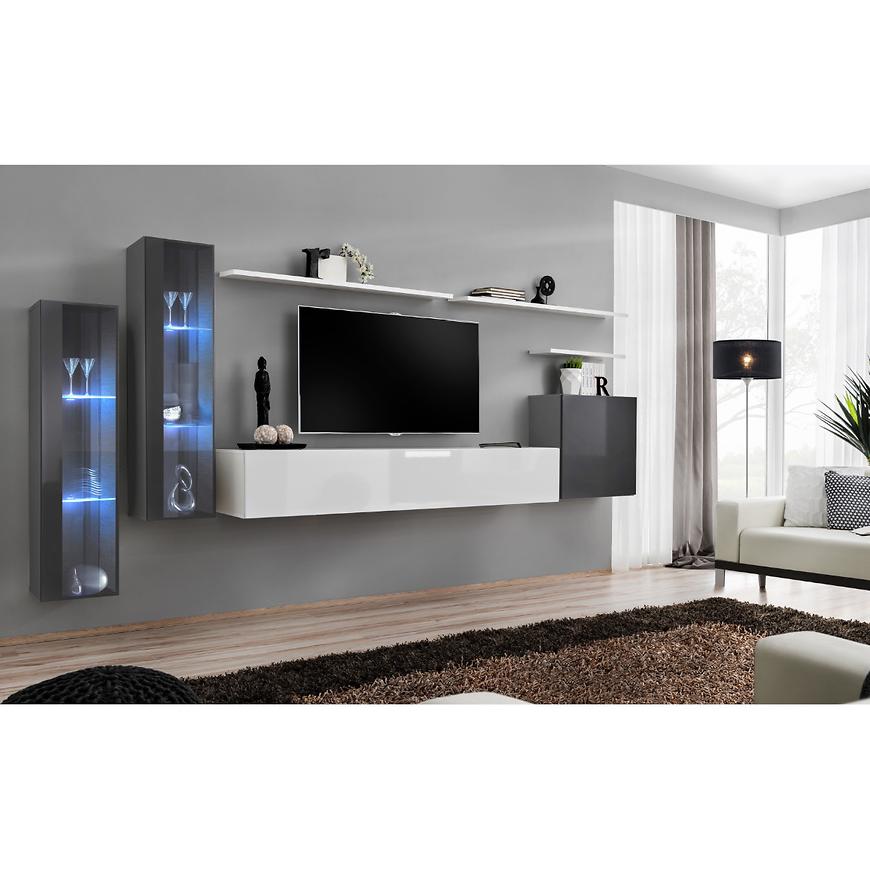 Nappali bútor Switch üveg+LED XI Grafit/fehér Szekrénysorok online bútor rendelés Székesfehérvár bútorboltok