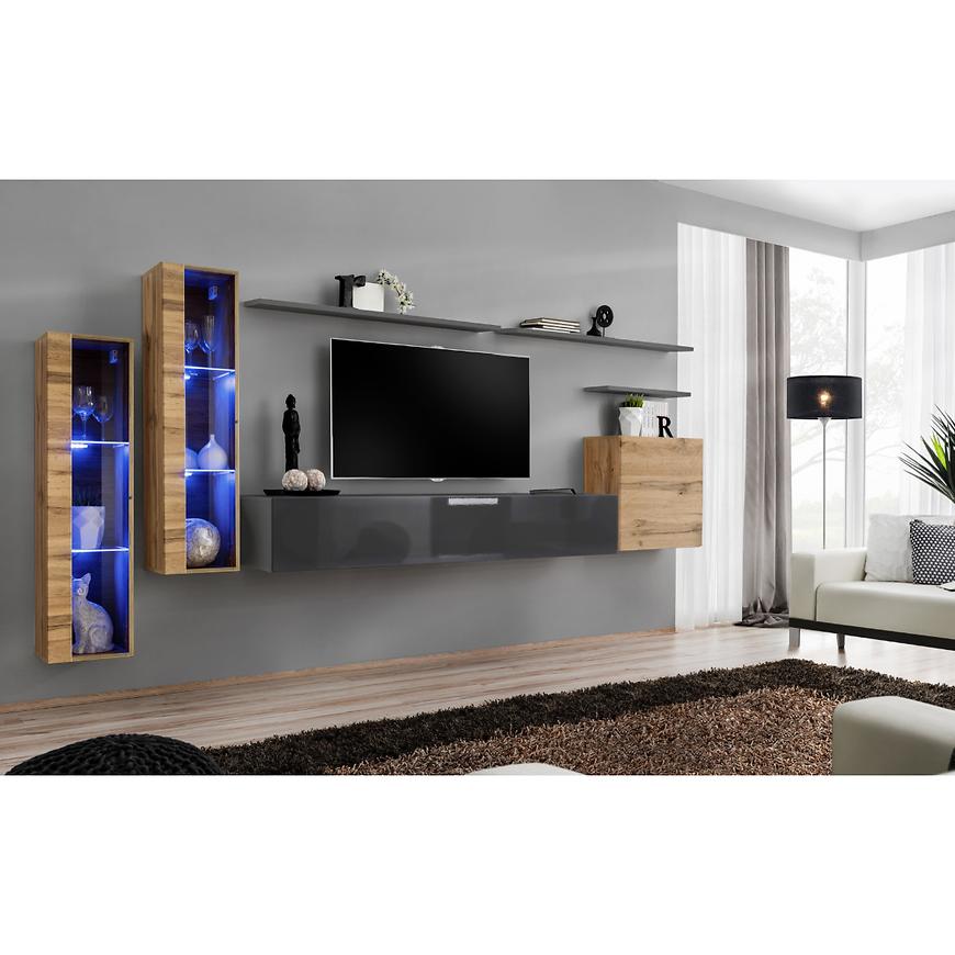 Nappali bútor Switch üveg+LED XI Wotan/Grafit Szekrénysorok online bútor rendelés Székesfehérvár bútorboltok