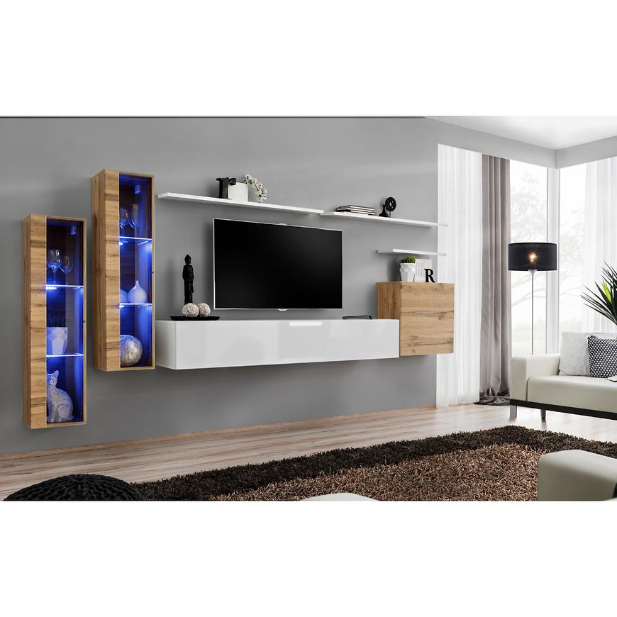 Nappali bútor Switch üveg+LED XI Wotan/fehér Szekrénysorok online bútor rendelés Székesfehérvár bútorboltok