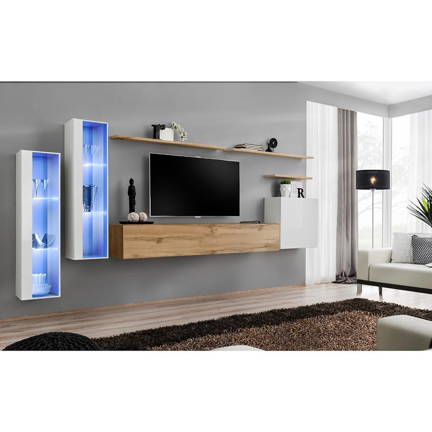 Nappali bútor Switch üveg+LED XI fehér/Wotan Szekrénysorok online bútor rendelés Székesfehérvár bútorboltok