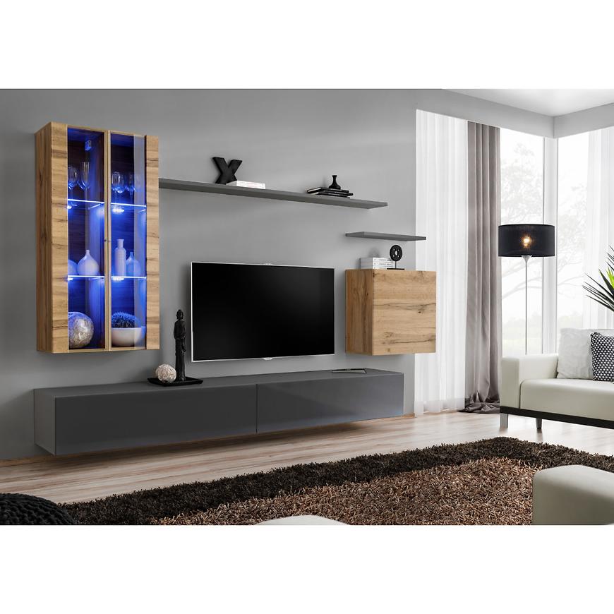 Nappali bútor Switch üveg+LED XII Wotan/Grafit Szekrénysorok online bútor rendelés Székesfehérvár bútorboltok
