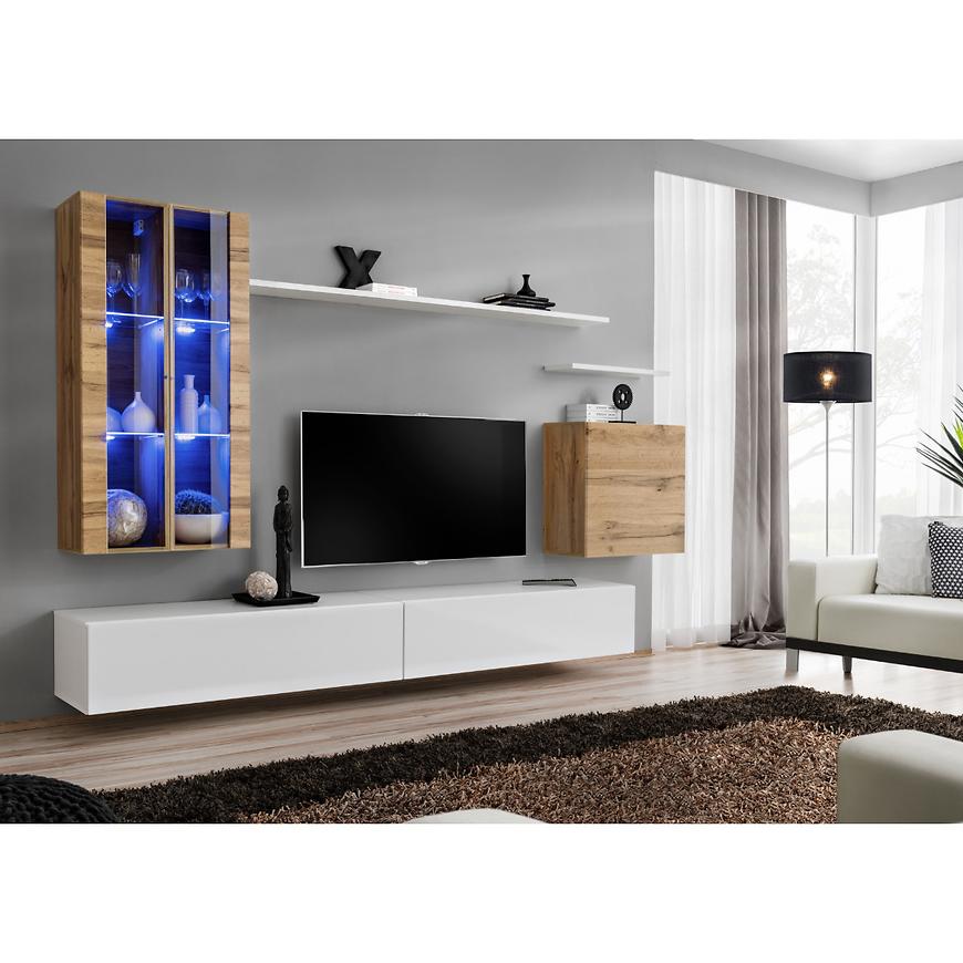 Nappali bútor Switch üveg+LED XII Wotan/fehér Szekrénysorok online bútor rendelés Székesfehérvár bútorboltok