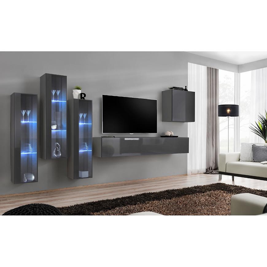 Nappali bútor Switch üveg+LED XIII Grafit Szekrénysorok online bútor rendelés Székesfehérvár bútorboltok