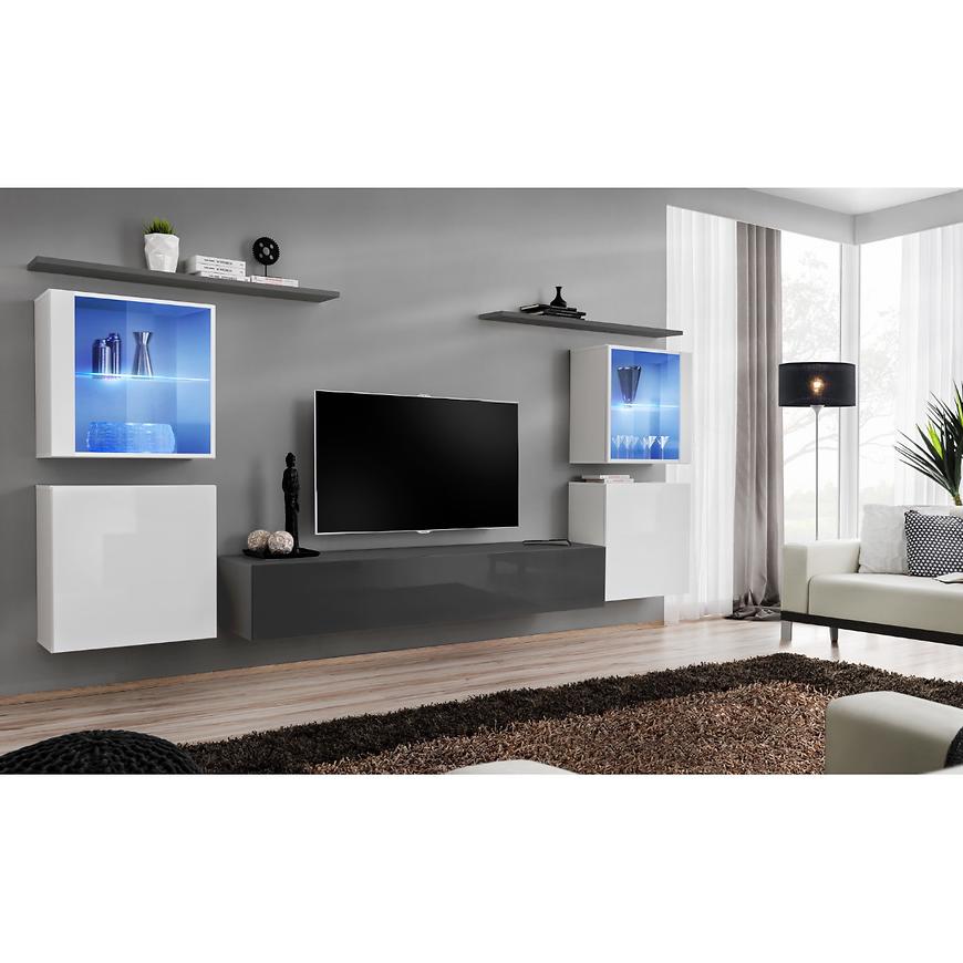 Nappali bútor Switch üveg+LED XIV fehér/Grafit Szekrénysorok online bútor rendelés Székesfehérvár bútorboltok