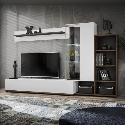 Nappali Bútor SILK II PEW SK2 perla elm/fehér Szekrénysorok online bútor rendelés Székesfehérvár bútorboltok